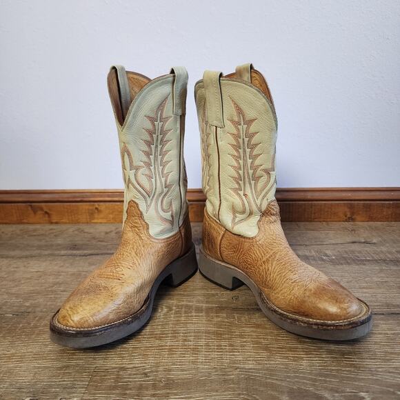 Vintage Tony Lama Kevin Fowler Signed Cowboy Crepe Roper Boots | Women's 6.5B - Picture 3 of 15